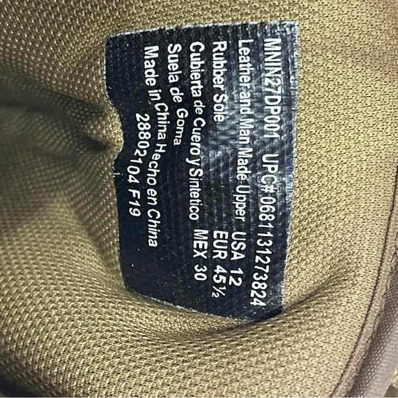 Interceptor Men's Tactical Boots in Brown Size 12 - Picture 6 of 7